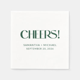 Guardanapo De Papel Fonte Serifada Decorativa Deep Pine para Bodas Che