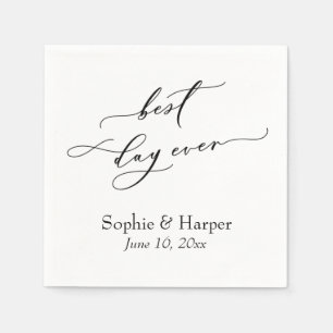 Guardanapo De Papel Fonte simples de script de luxo no melhor dia de s