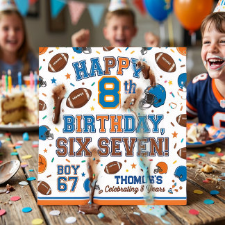 Guardanapo De Papel Football and Sprinkles 8th Birthday Party