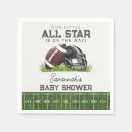 Guardanapo De Papel Football Little All Star Touchdown Baby Shower