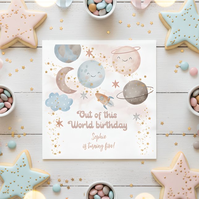 Guardanapo De Papel Fora deste aniversário de criança de aventura espa (Criador carregado)