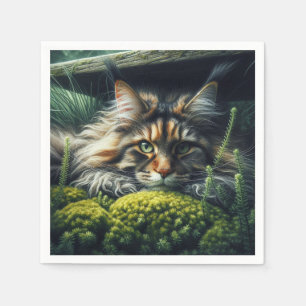 Guardanapo De Papel Forest Guardian Feline