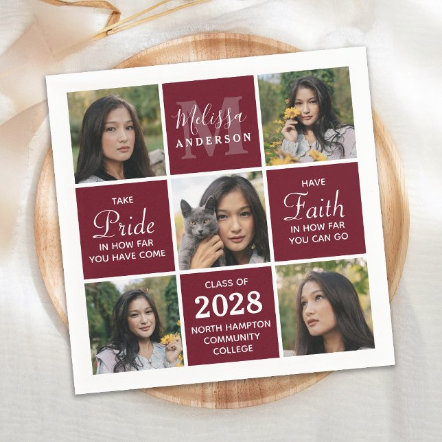 Guardanapo De Papel Formando 5 Graduação de Burgundy para Colagem de F (Criador carregado)