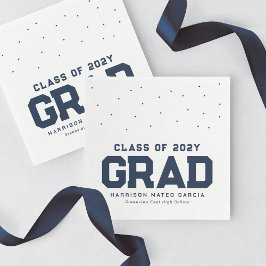 Guardanapo De Papel Formando atleta graduação em azul marinho