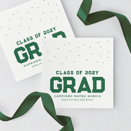 Guardanapo De Papel Formando desportivo, atleta verde, graduação perso