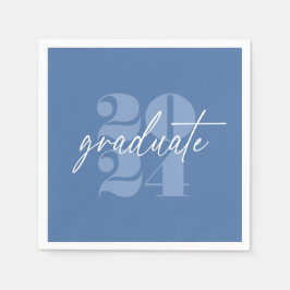 Guardanapo De Papel Formando Moderno Minimalista | Azul + Branco