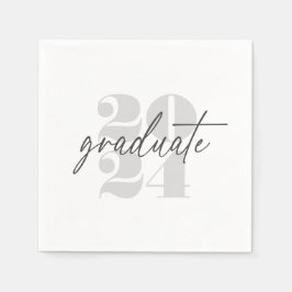 Guardanapo De Papel Formando Moderno Minimalista | Branco + Cinzas