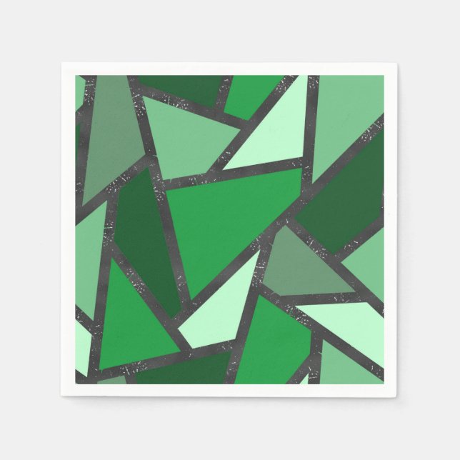 Guardanapo De Papel Formas de vidro coloração verde (Frente)