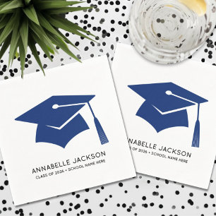 Guardanapo De Papel Formatura Azul Personalizada