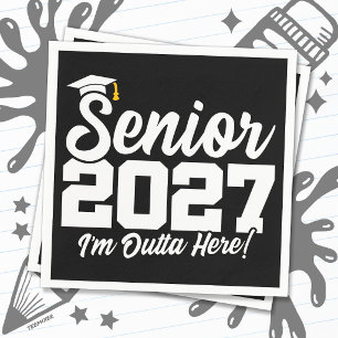 Guardanapo De Papel Formatura Divertida da Turma de 2027