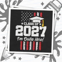 Formatura do Ensino Médio Bandeira Americana Turma