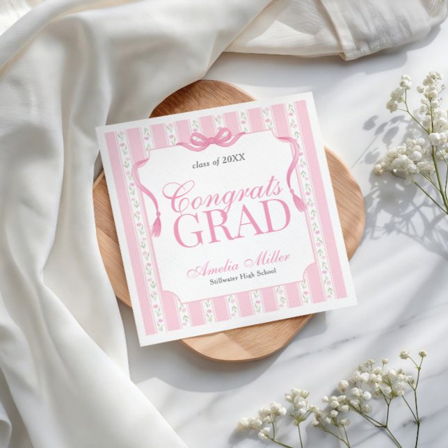 Guardanapo De Papel Formatura Floral Rosa (Criador carregado)