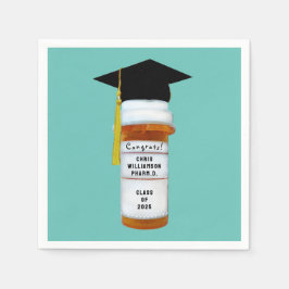 Guardanapo De Papel Formatura na Faculdade de Farmácia de um Farmacêut