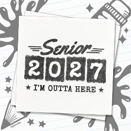 Guardanapo De Papel Formatura Outta Here Retro Turma de 2027