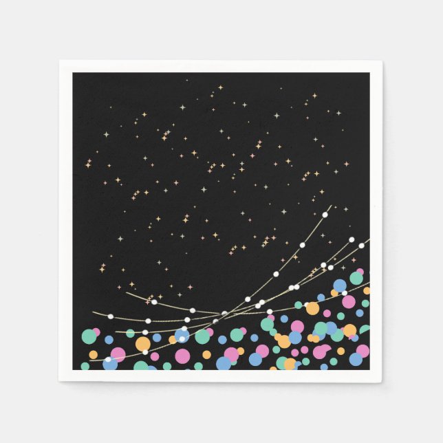 Guardanapo De Papel Fornecimento de festa de aniversário do Glow & rol (Frente)