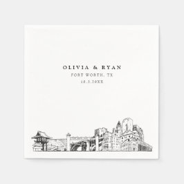 Guardanapo De Papel Fort Worth Wedth Paper Cocktail Napkin