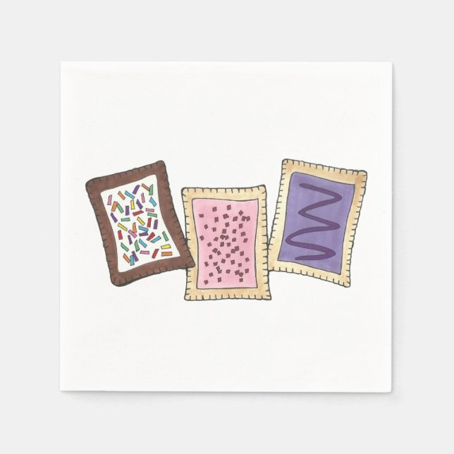 Guardanapo De Papel Fosco Café da Manhã Torrada Pastas de Comida (Frente)