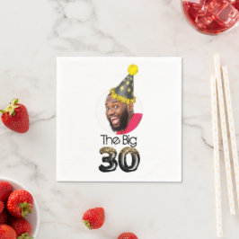 Guardanapo De Papel Foto aniversário de 30 anos Moderno Engraçado