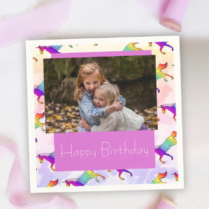 Guardanapo De Papel Foto Cute Rainbow Unicorn