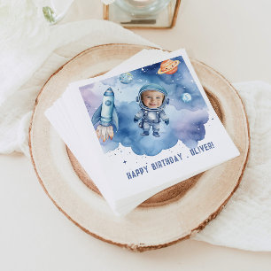 Guardanapo De Papel Foto de aniversário do Astronauta do Espaço Exteri