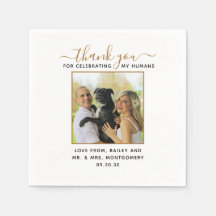Foto de Casamento de Pet Personalizado de Script M