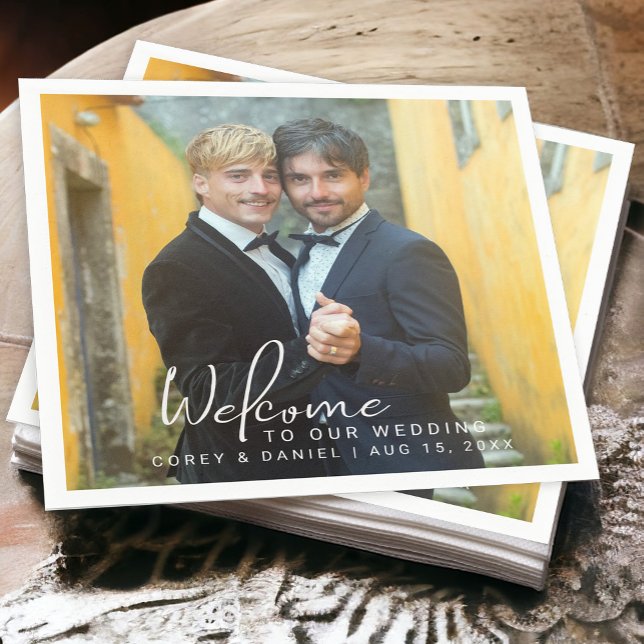 Guardanapo De Papel Foto de gay Wedding Two Grooms (Criador carregado)