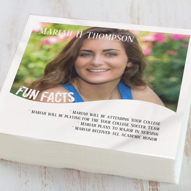 Guardanapo De Papel Foto de Graduação Fatos Modernos de Diversão Minim (Criador carregado)