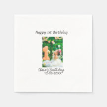 Foto de primeiro aniversario feliz simples e elega