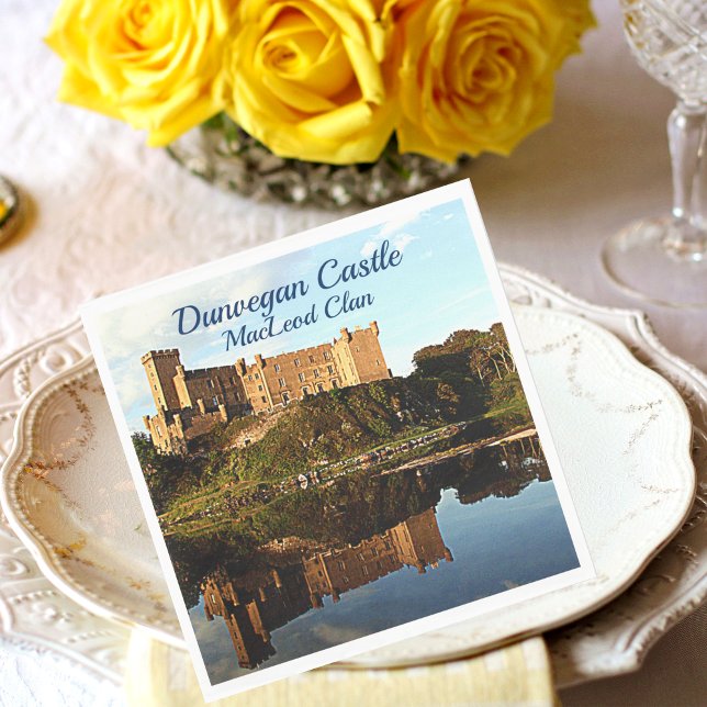 Guardanapo De Papel Foto do castelo Dunvegan, da Escócia MacLeod Clan (Criador carregado)