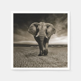 Guardanapo De Papel Foto do Elefante Bull Wildlife