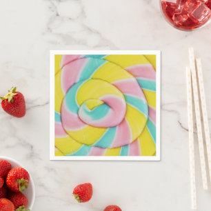 Guardanapo De Papel Foto do Pastel Rainbow Spiral Candy