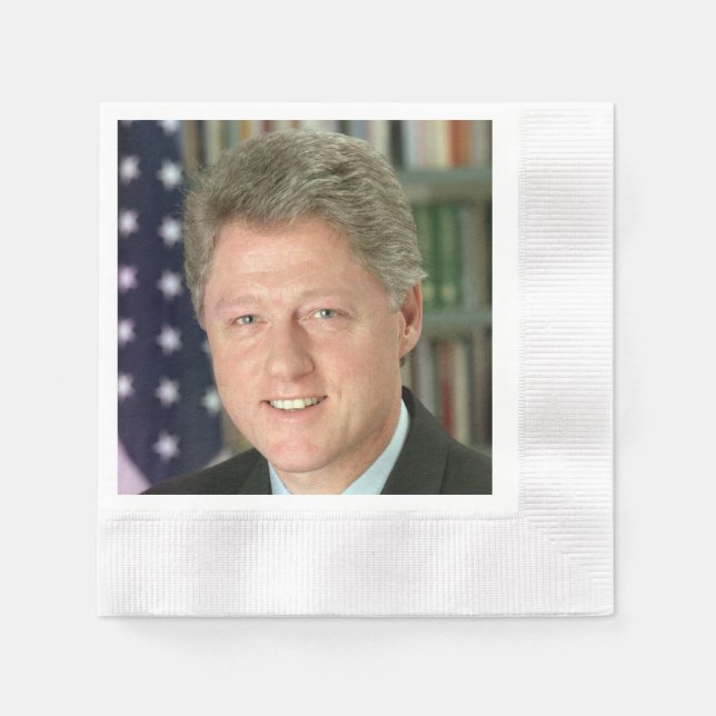 Guardanapo De Papel Foto do presidente Bill Clinton White House (Frente)