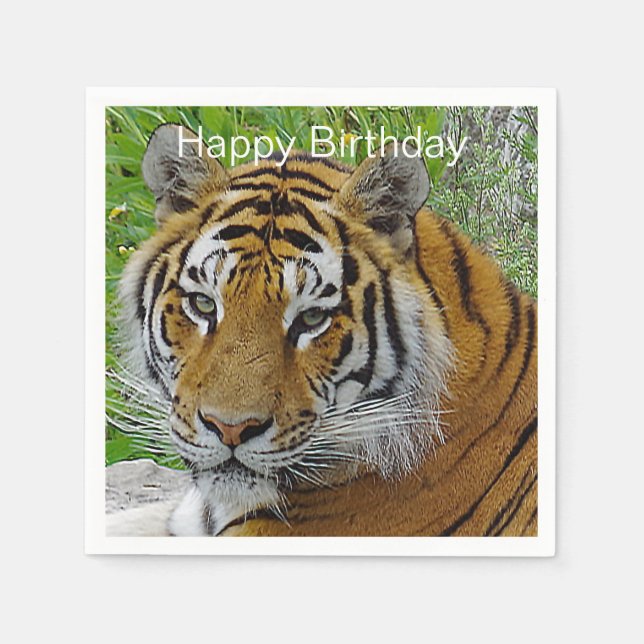 Guardanapo De Papel Foto do rosto do Tigre Siberiano (Frente)