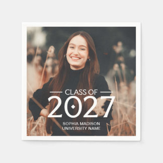 Guardanapo De Papel Foto Elegante da Turma de 2027
