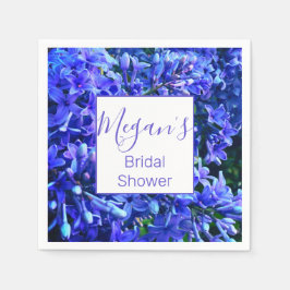 Guardanapo De Papel Foto floral azul roxa-azul romântica azul