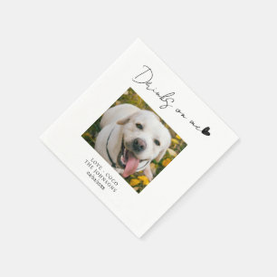 Guardanapo De Papel Foto personalizada Bebe no meu casamento de cão de