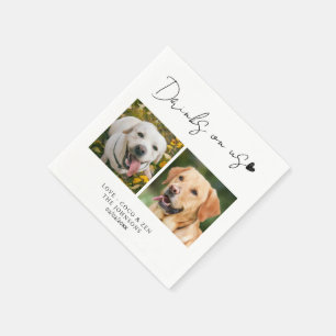 Guardanapo De Papel Foto personalizada Bebe no meu casamento de cão de