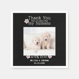 Guardanapo De Papel Foto personalizada de animais de estimação Obrigad