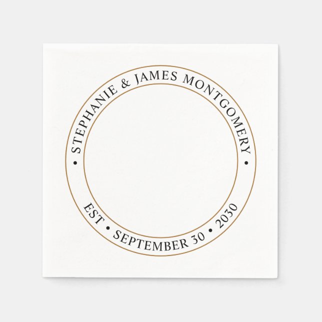 Guardanapo De Papel Foto personalizada de casamento (Frente)