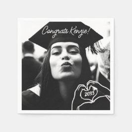 Guardanapo De Papel Foto personalizada de Napkins para graduação perso