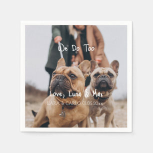 Guardanapo De Papel Foto personalizada engraçada de cão Fazemos Muito 