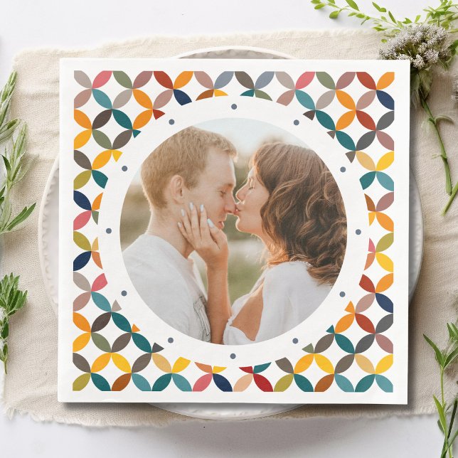 Guardanapo De Papel Foto Personalizada Moderna Colorida (Criador carregado)