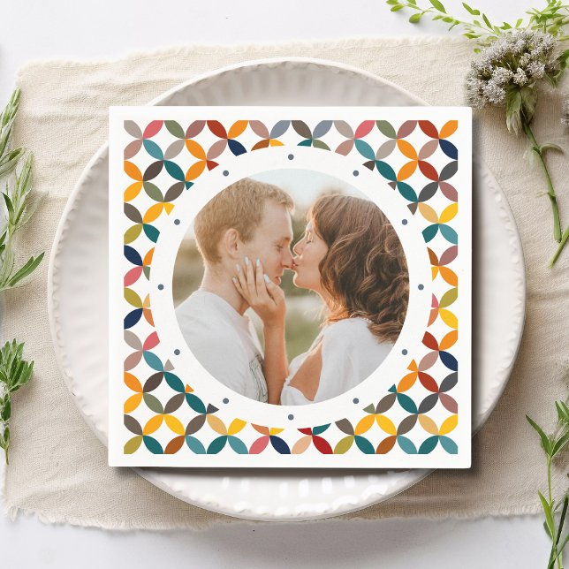 Guardanapo De Papel Foto Personalizada Moderna Colorida (Criador carregado)