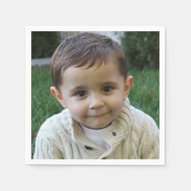 Guardanapo De Papel Foto personalizada: Napkin de Papel de Aniversário (Frente)