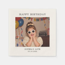 Foto Personalizada para Festa de Aniversário Bege