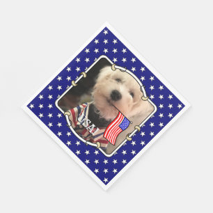 Guardanapo De Papel Foto personalizada Quadro EUA Bandeira Americana D