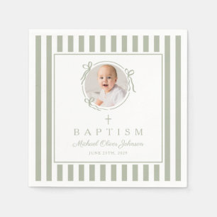 Guardanapo De Papel Foto Religiosa Menino Batismo Verde Salgueiro Mode