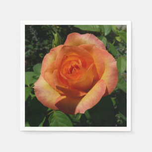 Guardanapo De Papel Fotografia Floral Laranja Peach Rosa