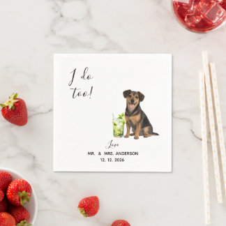 Guardanapo De Papel Fotos de Animais de Estimação em Casamentos Modern