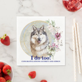 Guardanapo De Papel Fotos de Cachorro Malamute do Alasca Casamento